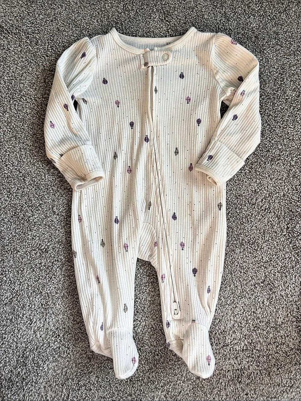 Carter's Hot Air Balloon 2-Way Zip Sleep & Play Baby 3M Footie